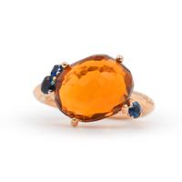 Anello Bahia Pomellato in Oro Rosa con Zaffiri