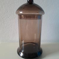 Barattolo vetro marrone fumè vintage anni 80