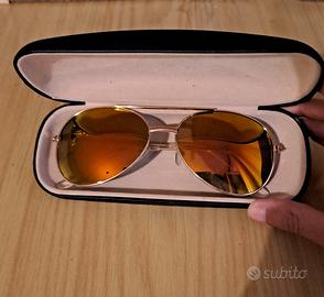 Occhiali da sole specchiati a goccia