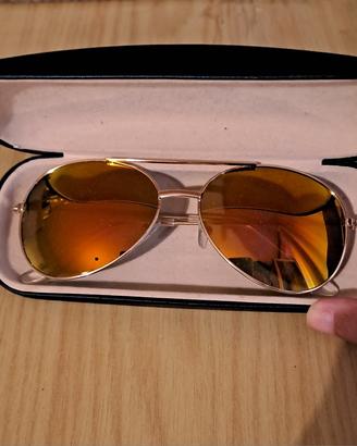 Occhiali da sole specchiati a goccia