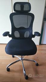 Sedia black ergonomica da scrivania