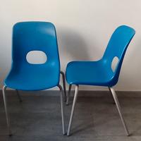 Sedie azzurre 2 pezzi
