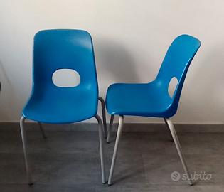 Sedie azzurre 2 pezzi