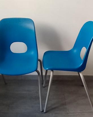 Sedie azzurre 2 pezzi