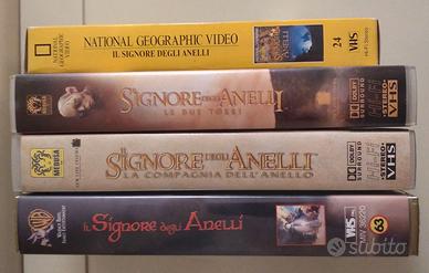 Lotto 4 VHS originali Il Signore degli Anelli