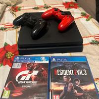 Playstation 4 slim 1TB + 2 controller + 2 giochi