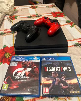 Playstation 4 slim 1TB + 2 controller + 2 giochi