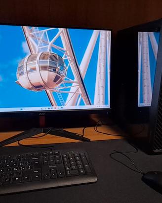 PC da gaming assemblato ASUS/MSI con monitor