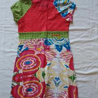 vestito desigual floreale bambina 