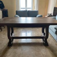 Tavolo allungabile in legno massello rustico