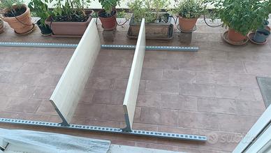 Scaffalatura doppia in acciaio e legno h 240