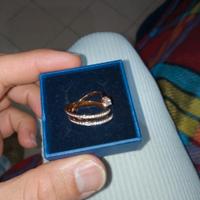 Anello Swarovski a serpente in oro rosa