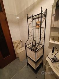 Scaffale bagno Ikea ferro nero e vetro