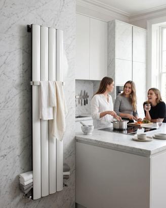 Radiatore alluminio design verticale 1800x280 bian