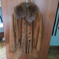 Cappotto in renna, vera pelle con collo in volpe