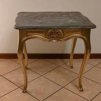 Tavolino da thè stile barocco in foglia oro