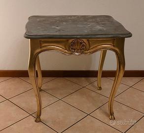 Tavolino da thè stile barocco in foglia oro