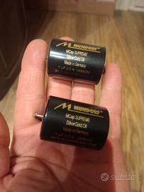 Condensatori 1 uF Mundorf Supreme Silver Gold Oil 