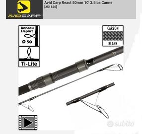 3 canne Avid React 10ft 3,5lb retrattili