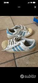 Adidas bianco e azzurro N 35 (Bambino/a).