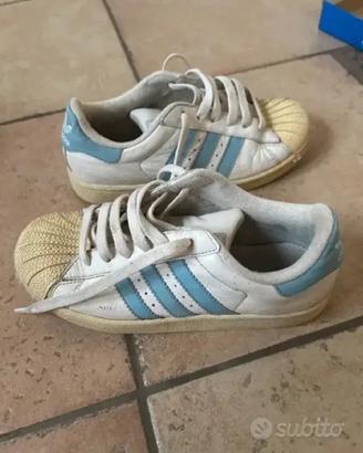 Adidas bianco e azzurro N 35 (Bambino/a).