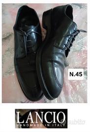 scarpa n45 classica elegante pelle nero Lancio IT