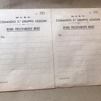 Buono prelevamento merci milizia fascismo