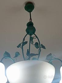 Lampadario in ferro battuto