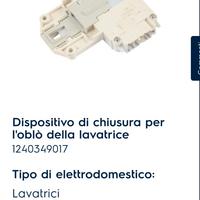 Serratura lavatrice rex electrolux rwf12085w 