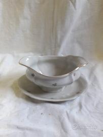 SALSIERINA DEL 900  IN PORCELLANA FINE  DECORATA