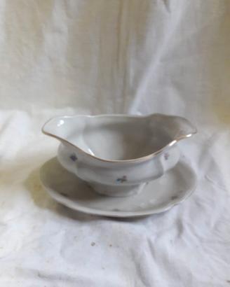 SALSIERINA DEL 900  IN PORCELLANA FINE  DECORATA