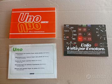 Fiat Uno Turbo ie Libretti Uso Manutenzione 1988