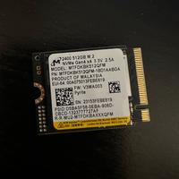 SSD 512Gb Micron 2400 NVMe M.2 PCIe Gen 4 2230 