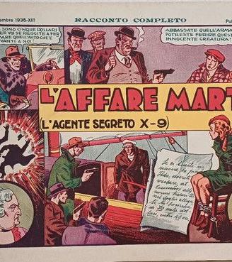 Storico fumetto L'affaire Marten del 1935