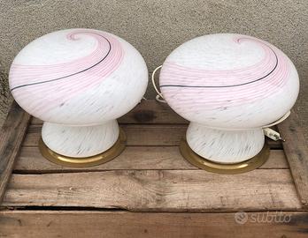 Lampade da tavolo in vetro di Murano stile Venini 