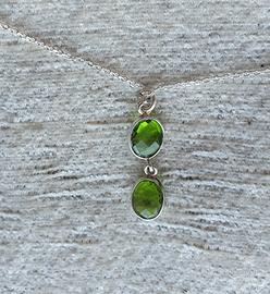Collana in argento 925 e peridoto naturale 