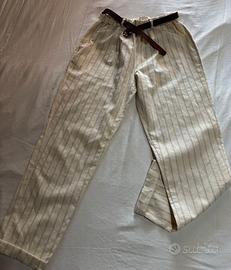 pantalone cotone a righe
