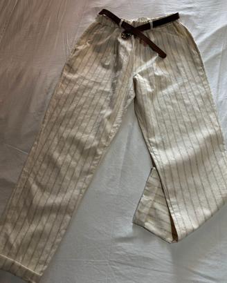 pantalone cotone a righe
