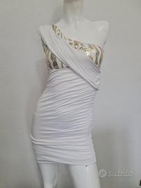 mini abito bianco oro artigli 40/42