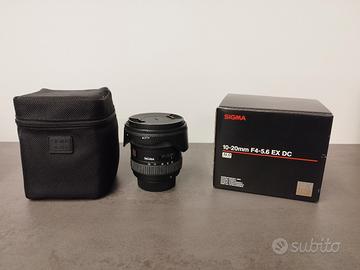 Sigma 10-20 mm f 4-5.6 EX DC per Nikon