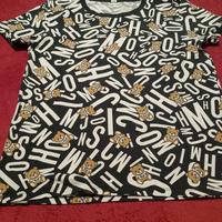 t-shirt moschino teddy stampa all over