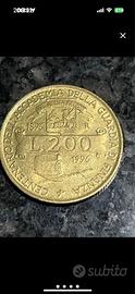 Moneta 200 lire commemorativa 1996 Guardia finanza