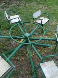 Giostra girevole zincata da giardino