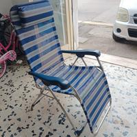 poltrona reclinabile in alluminio