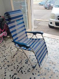 poltrona reclinabile in alluminio