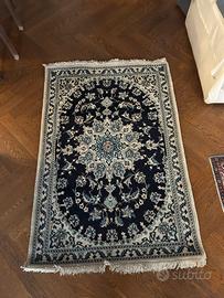 Tappeto persiano bianco e blu 154 x 104 garanzia