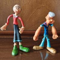 Raro Popeye e Olivia Oyl, action figure anni ‘80