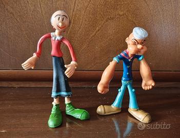 Raro Popeye e Olivia Oyl, action figure anni ‘80