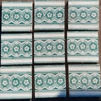 Nove piastrelle in ceramica primi Novecento