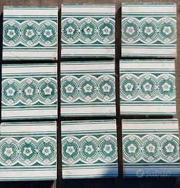 Nove piastrelle in ceramica primi Novecento